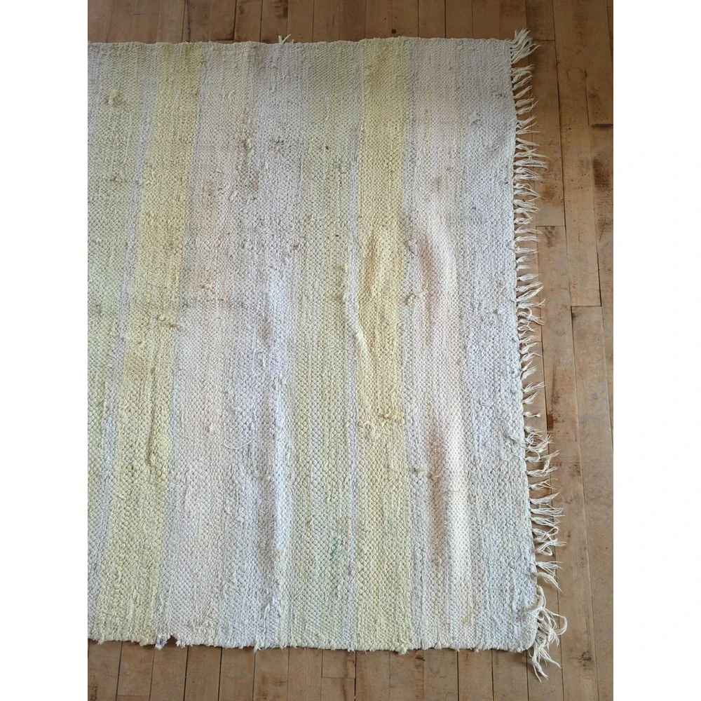 Antique Imported Swedish Hand Made Rag Rug Runner‎ (48